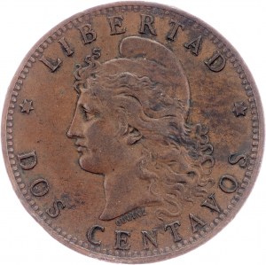 Argentina, 2 Centavos 1890, Buenos Aires