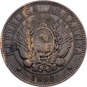 Argentina, 2 Centavos 1891