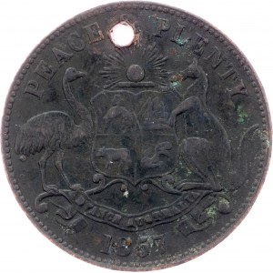 Australia, 1/2 Penny 1857