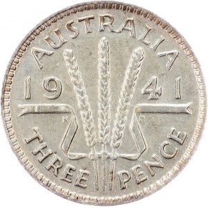 Austrália, 3 Pence 1941, Melbourne
