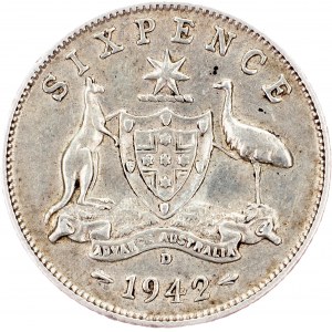 Australia, 6 Pence 1942, Denver