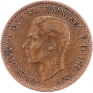 Australie, 1/2 Penny 1943, Melbourne