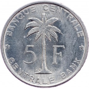 Belgian Congo, 5 Francs 1956, Brussels