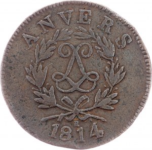 Belgium, 10 Centimes 1814, Antwerp