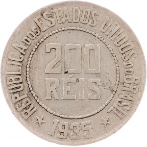 Brazil, 200 Réis 1935, Rio de Janeiro