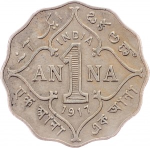 British India, 1 Anna 1917, Bombay