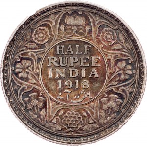 British India, 1/2 Rupee 1918, Bombay