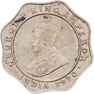 British India, 4 Annas 1920, Bombay