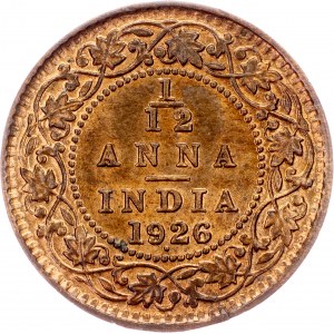 Inde britannique, 1/12 Anna 1926, Bombay