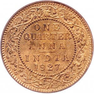 British India, 1/4 Anna 1927, Bombay