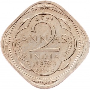Inde britannique, 2 Annas 1939, Calcutta