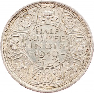 India britannica, 1/2 rupia 1940, Bombay