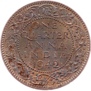 Inde britannique, 1/4 Anna 1942, Calcutta