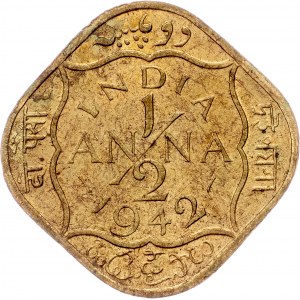 British India, 1/2 Anna 1942, Bombay
