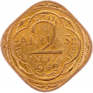 British India, 2 Annas 1942, Bombay