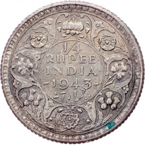 British India, 1/4 Rupee 1943, Calcutta