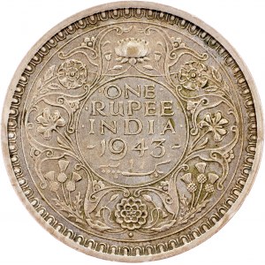 British India, 1 Rupee 1943, Bombay