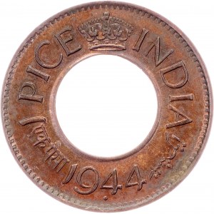 British India, 1 Pice 1944, Bombay