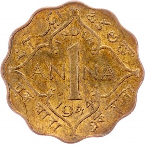 India britannica, 1 Anna 1944, Calcutta