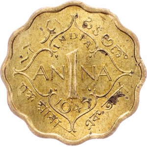 British India, 1 Anna 1945, Calcutta
