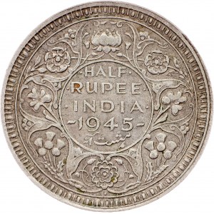 British India, 1/2 Rupee 1945, Bombay