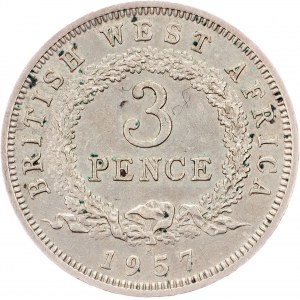British West Africa, 3 Pence 1957, Heaton