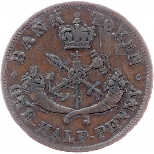 Canada, 1/2 Penny 1852, Heaton