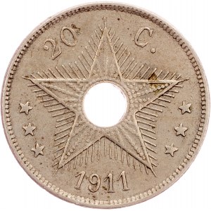 Congo, 20 Centimes 1911