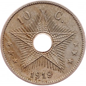 Congo, 10 Centimes 1919, Brussels