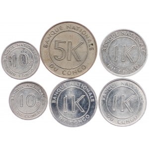 Kongo, 10 Sengi, 1 Likuta, 5 Makuta 1967, Kings Norton
