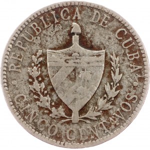 Cuba, 5 Centavos 1920, Philadelphia