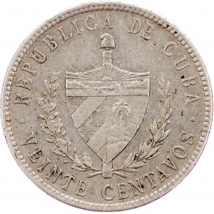 Cuba, 20 Centavos 1920, Philadelphia