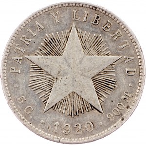 Cuba, 20 Centavos 1920, Philadelphia