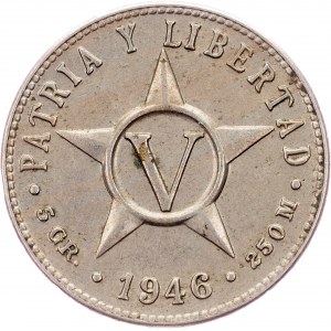 Kuba, 5 centavos 1946, Filadelfia