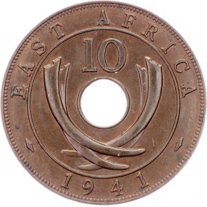 East Africa, 10 Cents 1941, Bombay