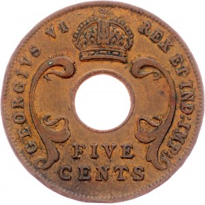Východní Afrika, 5 centů 1942, Londýn