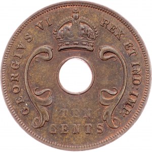 East Africa, 10 Cents 1942, London
