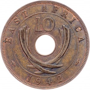 East Africa, 10 Cents 1942, London