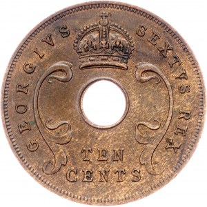 East Africa, 10 Cents 1951, London
