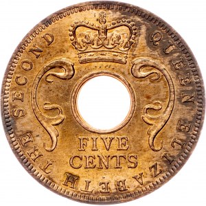 Východní Afrika, 5 centů 1957, Heaton