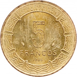 Equatorial Guinea, 5 Francos 1985, Pessac