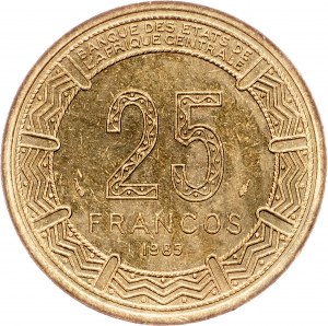 Equatorial Guinea, 25 Francos 1985, Pessac