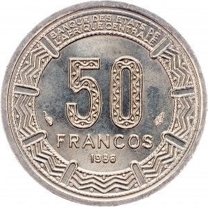 Equatorial Guinea, 50 Francos 1986, Pessac