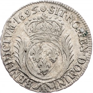 Francúzsko, 1/2 Ecu 1695, Metz