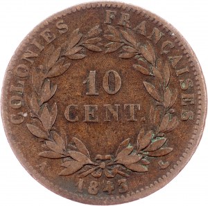 French West Indies, 10 Centimes 1843, Paris