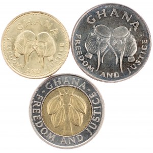 Ghana, 50, 100, 500 Cedis 1991, 1996, 1997