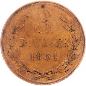 Guernsey, 8 Doubles 1864, Birmingham (Henry Jay & Co.)