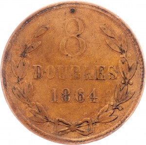 Guernsey, 8 Doubles 1864, Birmingham (Henry Jay & Co.)