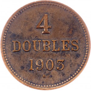 Guernsey, 4 gry podwójne 1903, Heaton