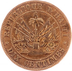 Haiti, 10 Centimes 1863, Heaton